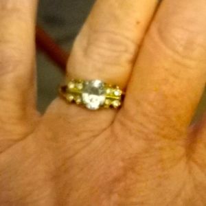 Faux Diamond Engagement Ring